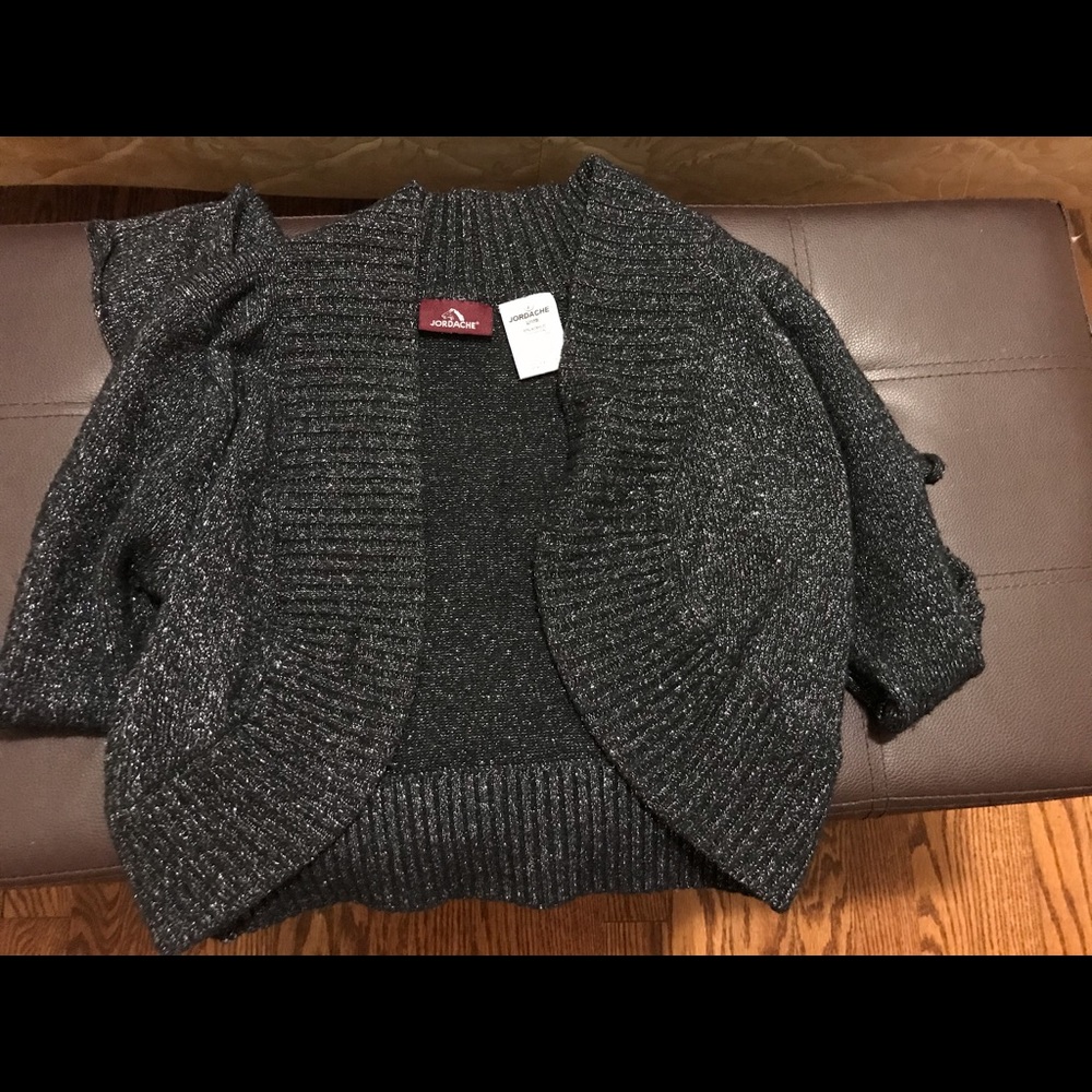 Long sleeve,black and silver sweater
